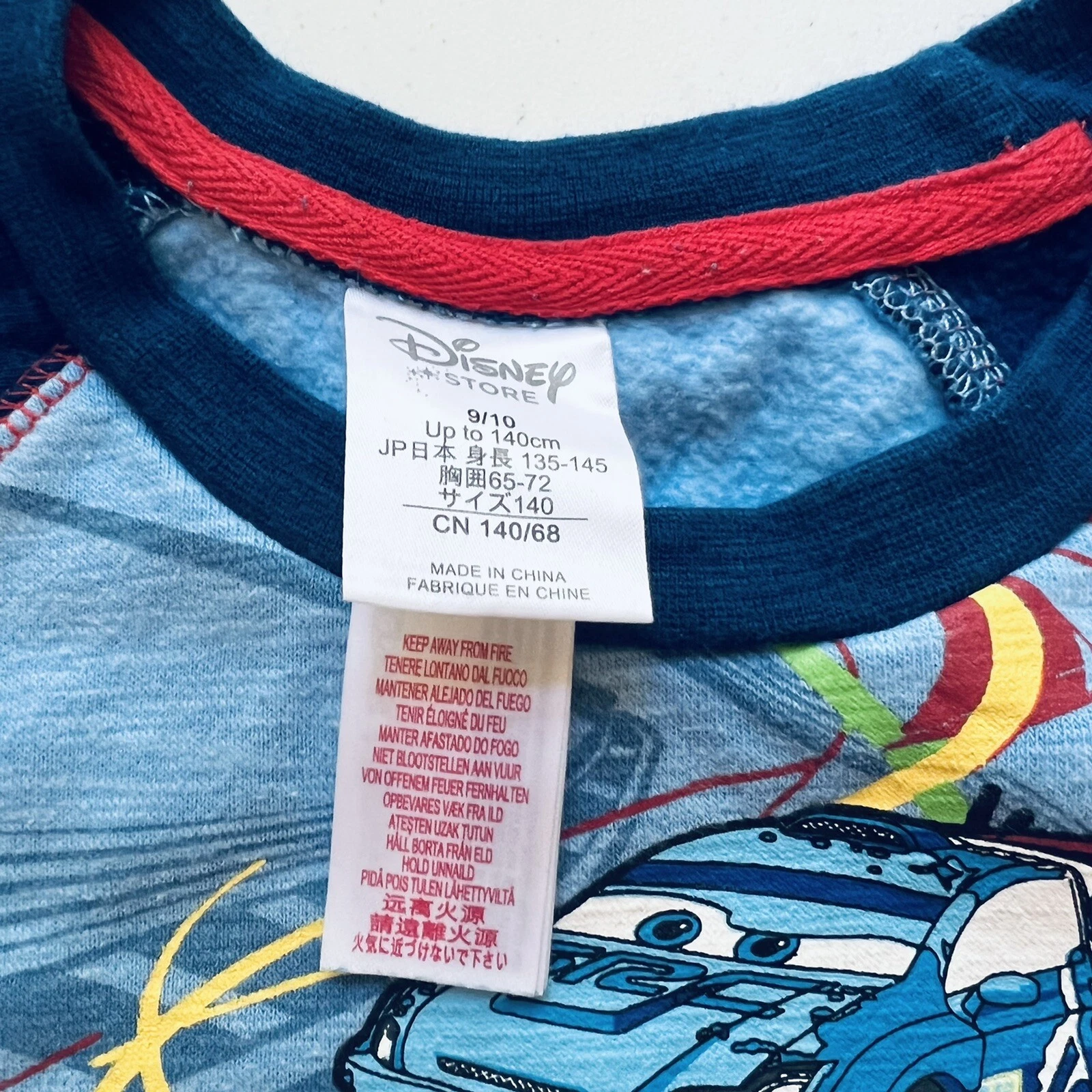 ALEXANDER MCQUEEN Felpa auto da corsa Disney Store Cars Saetta McQueen taglia 9 10 Francesco