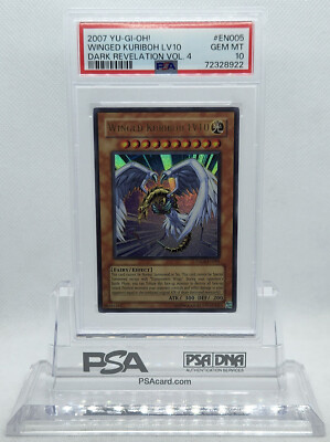 YUGIOH DR04-EN005 WINGED KURIBOH LV10 ULTRA RARE PSA 10 GEM MINT