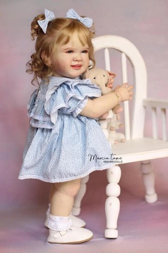28inch Renata Reborn Doll Kit Part w/ Eyes Cloth Body Soft Vinyl Fresh Color DIY - Picture 5 of 7