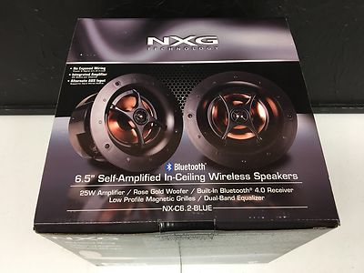 Nxg Bluetooth Wireless 6 5 25w Powered 2 Way In Ceiling Speakers