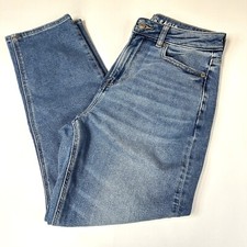 American Eagle Women s Jeans 4 SHORT Mom Jean Medium Wash Blue Stretch 1744