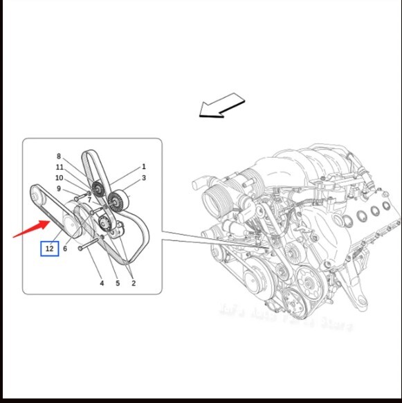 Genuine Water Pump Drive Belt fits Maserati Quattroporte GranTurismo GC 214271