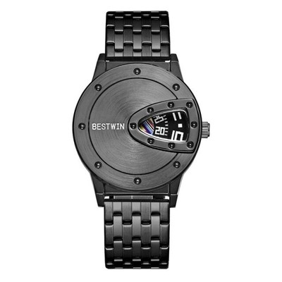 BESTWIN Montre Homme 30m Étanche Quartz Montre Bracelet Acier