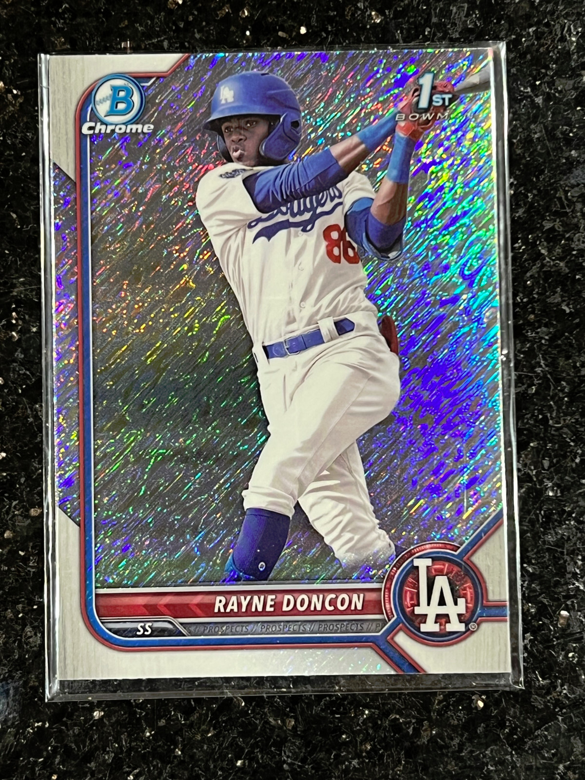2022 Bowman Chrome shimmer (436) BCP-202 Rayne Doncon - Los Angeles Dodgers