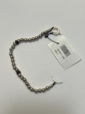 $370 NEW Mikia Sterling Silver Beaded Bracelet size Large