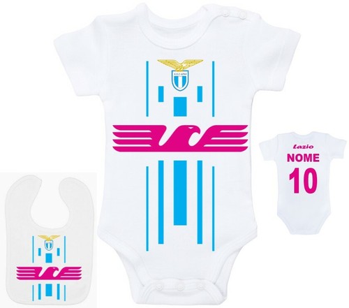 BODY NEONATO LAZIO BIMBO PERSONALIZZATO BAVAGLINO (OPZIONALE) GIRL | eBay