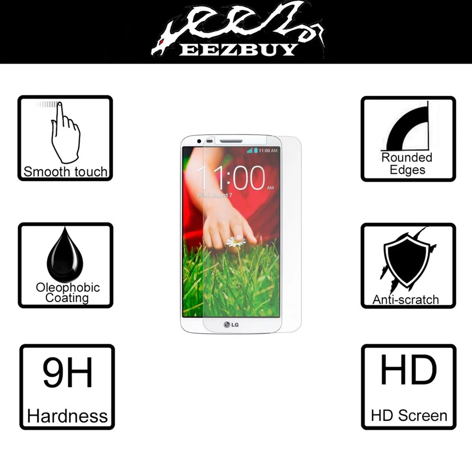 Real Transparent Tempered Glass Screen Protector For LG G2 5.2" - Image 2 of 4