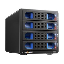 4 Bay Hard Drive Enclosure with Cooling Fan for 2.5/3.5" SATA HDD/SSD with US...