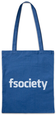 fsociety Stofftasche Einkaufstasche Computer Mr. Geek Nerd Robot Hacker Logo