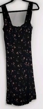 Reformation Fulton Dress Romy Floral Black Pink Midi Size 12,  Yellowstone Beth