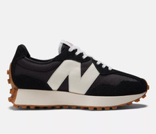 New Balance Womens 327 Shoes Black with White...