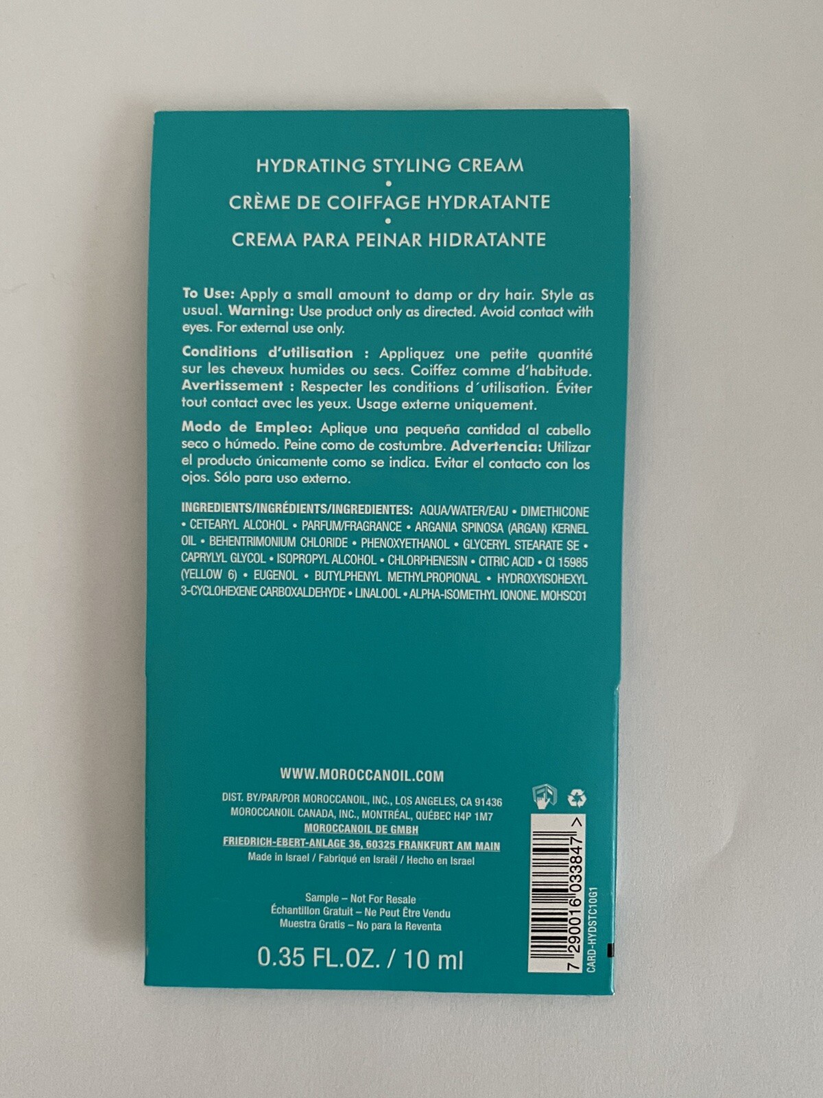 Moroccan Oil Hydrating Styling Cream 10ml eBay