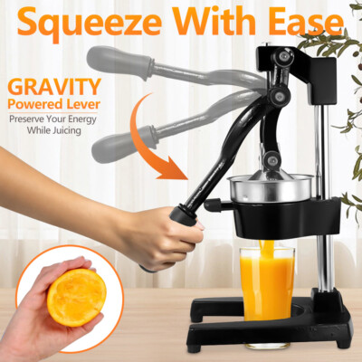 Manual Fruit Juicer Cast Iron Commercial Grade Juice Squeezer Machine Heavy Duty