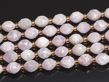 8MM Natural Light Purple Kunzite Beads AA Drum Barrel Rice Bead Loose Beads