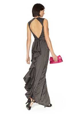 strapless open back dress Luxury Open-Back Ruffle Maxi Dress Spiced Ember / S main image 1