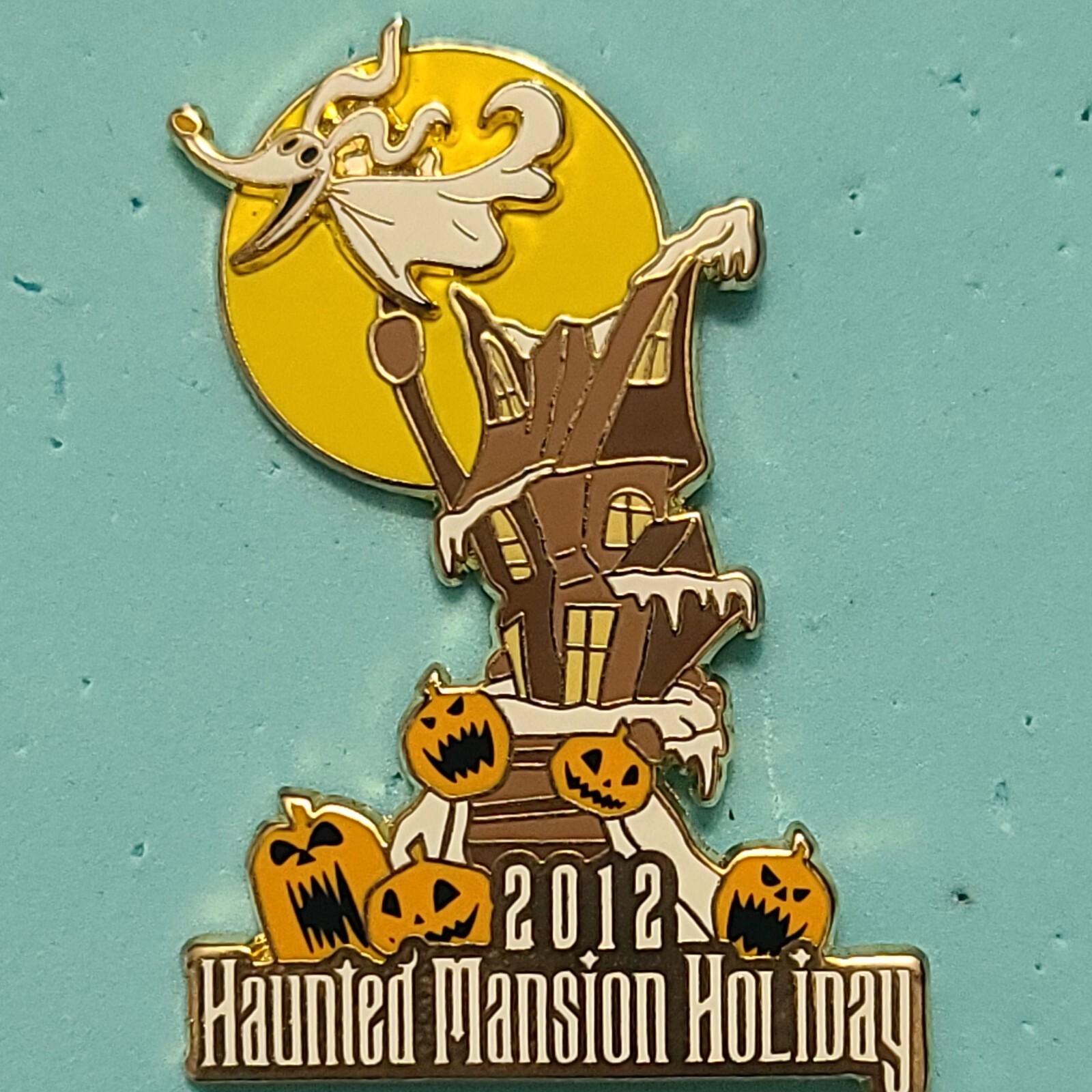 2012 Disney Pin Haunted Mansion Holiday Zero LE 2000 Moon Pumpkin DLR WDW PARKS