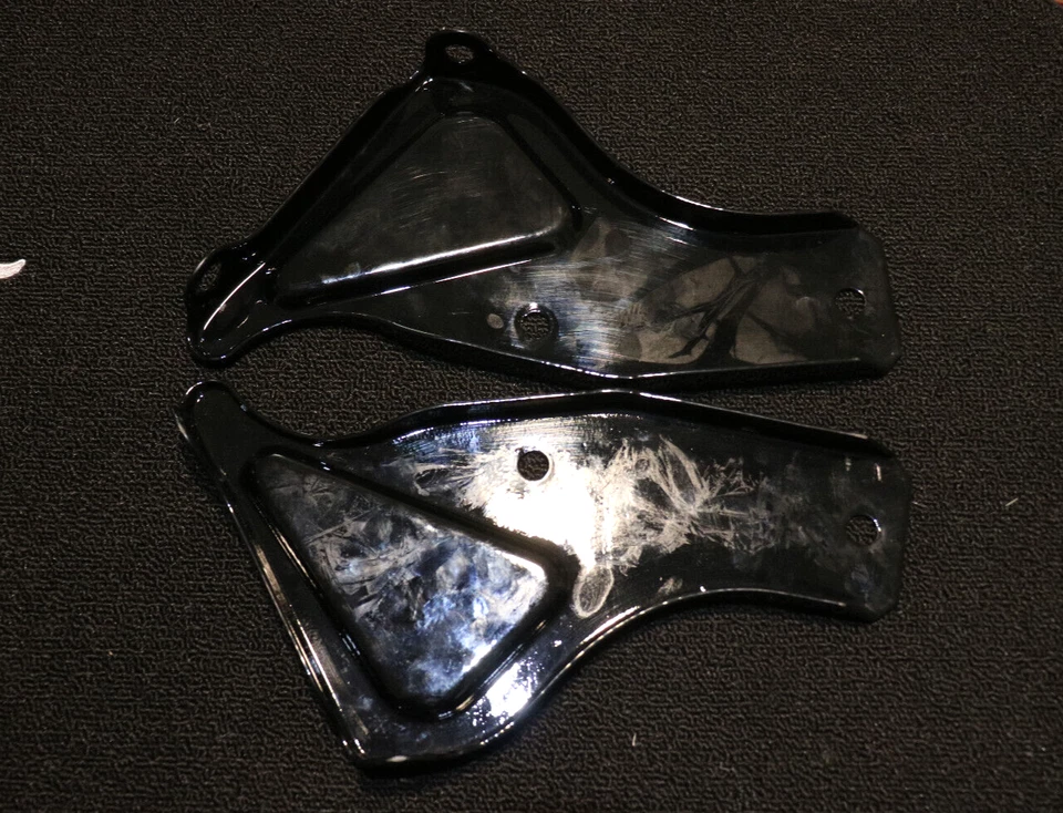 1966-1967 Chevrolet Chevelle El Camino Rear Bumper Brackets Powdercoated GM - Image 3 of 4