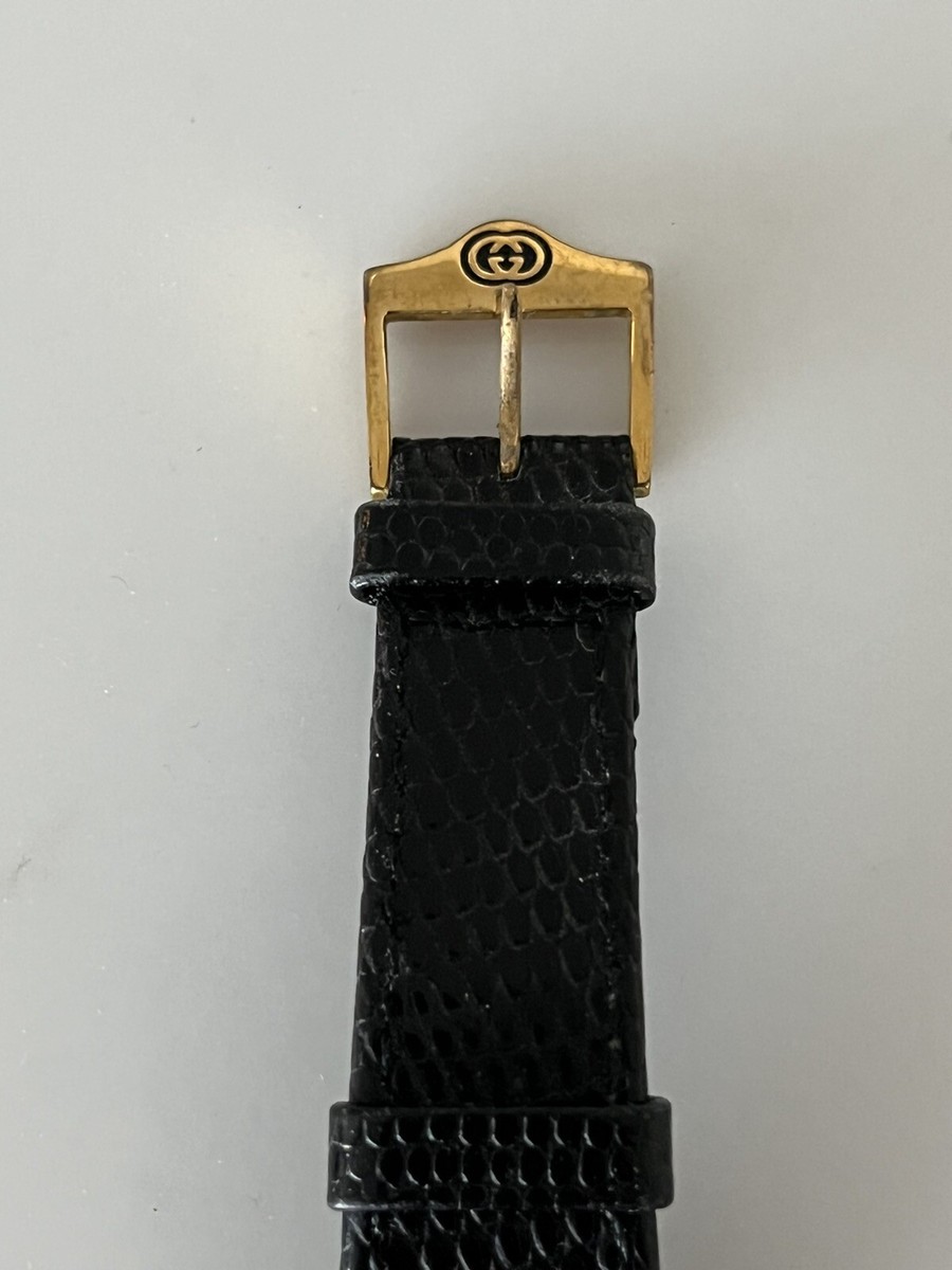Gucci mens watch black band needs a battery,vintage 1990s | eBay display picture 3