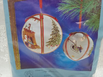 Kit D'Ornement De Noël Vintage Crewel By Cathy #157 - Neuf - 10 Pouces