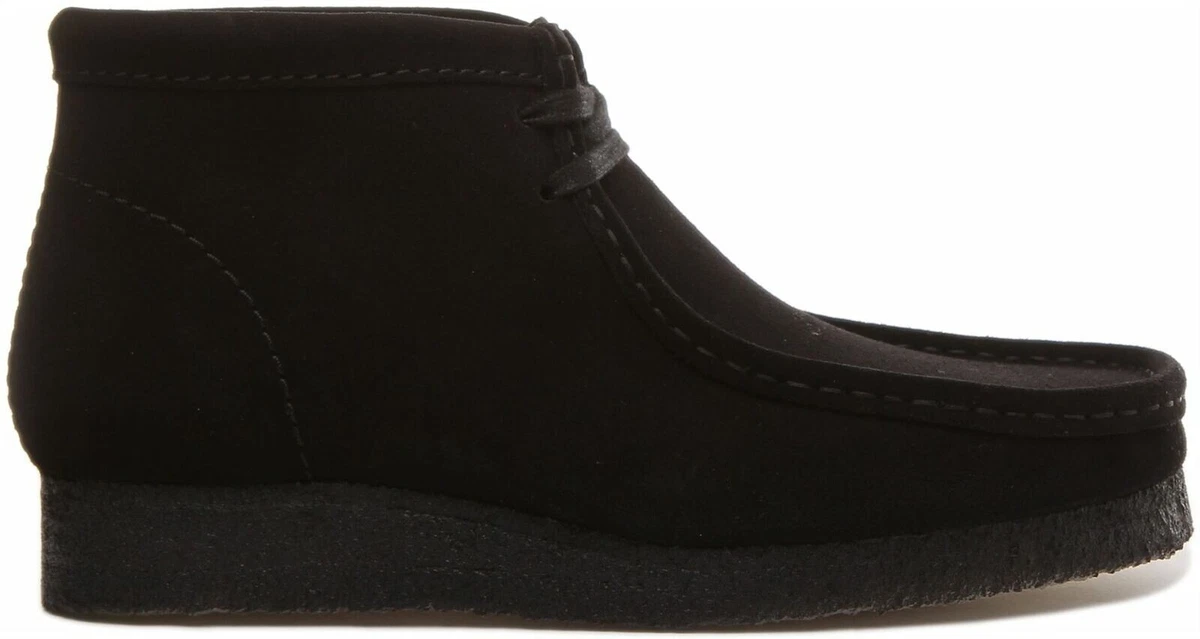 CLARKS ORIGINALS Wallabee Botas Hombre 2 Ojete Chukka Negro Ante Talla UK 7-12