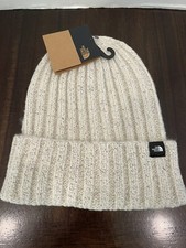 The North Face Chunky Rib Beanie Gardenia White Heather NWT Unisex One Size