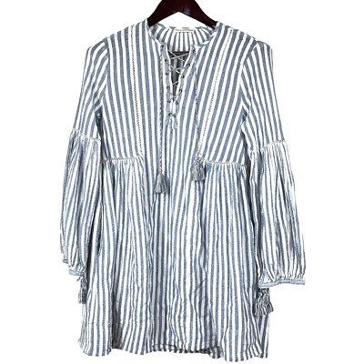 Ulla Johnson Helena Marine Stripe Mini Dress Size 4 Cotton Boho Cottage Nautical