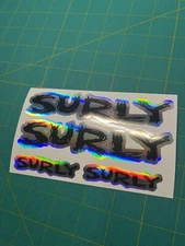 Surly Bikes Sticker Decal Bicycles 5" Black Chrome Holo Outline Replacement 4ea