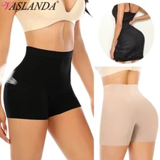 Women High Waisted Smooth Body Shaper Slips Shorts Under Dress Anti Chafing UK