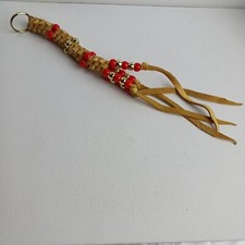 BRAIDED LEATHER KEYCHAIN