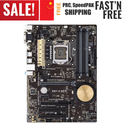 For LGA1150 ASUS Z97-K R2.0 Motherboard DDR3 RAM SATA III USB 3.0 On-Board Audio