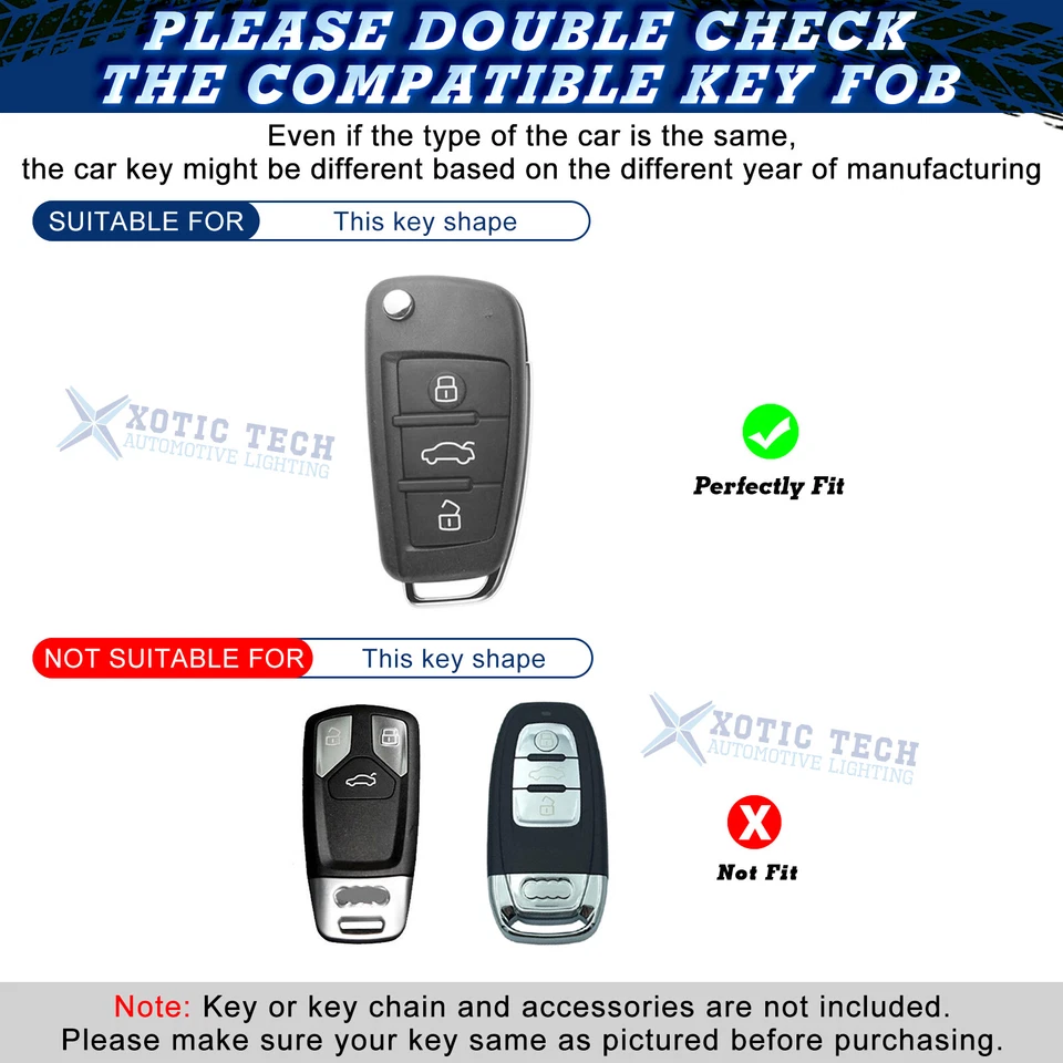 Для Audi A3 A4 A5 A6 A7 A8 Q3 ABS складной Smart дистанционный брелок держатель чехол - Изображение 2 из 4