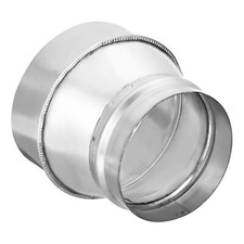 5 to 4 Inch Duct Reducer Galvanized Steel Air Ducting Pipe Vent Hose Reducer