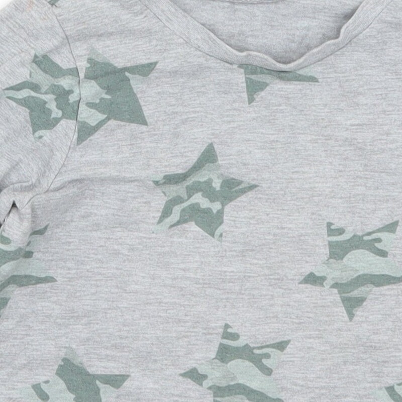 George Boys Grey Cotton Blend Pyjama Top Size 4-5 Years Stars image 7
