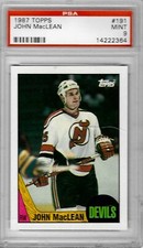 1987 Topps #191 - John MacLEAN - PSA 9+++ Devils - low pop