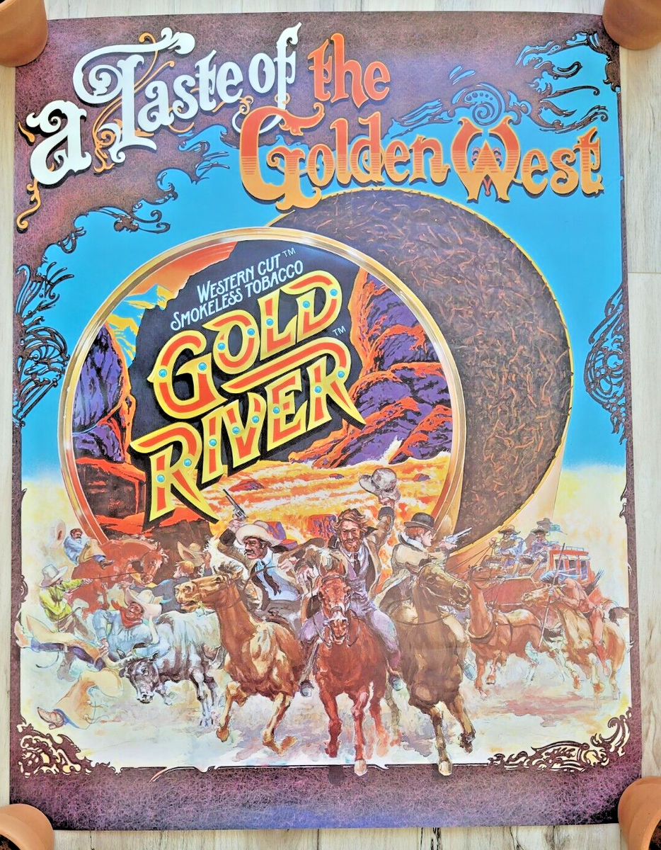 gold river tobacco near me VINTAGE GOLD RIVER SMOKELESS TOBACCO POSTER 22