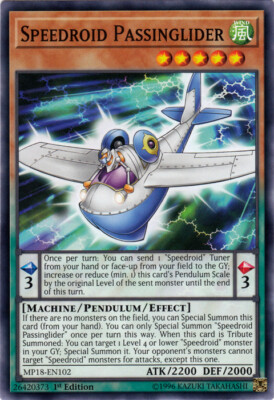 Speedroid Passinglider - MP18-EN102 - Common - 1st Edition x3 - Near Mint
