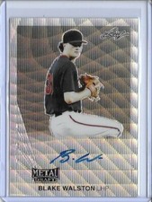 2019 Leaf Metal BLAKE WALSTON Throwback Silver Wave Prismatic Auto /30 Dbacks