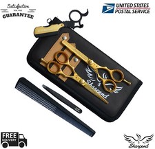 Professional Scissors Barber Salon Shears Hairdressing Set Cutting Thinning 5.5