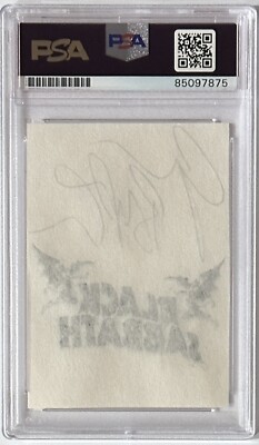 Geezer Butler Black Sabbath Logo Signed Cut Signature AUTOGRAPH