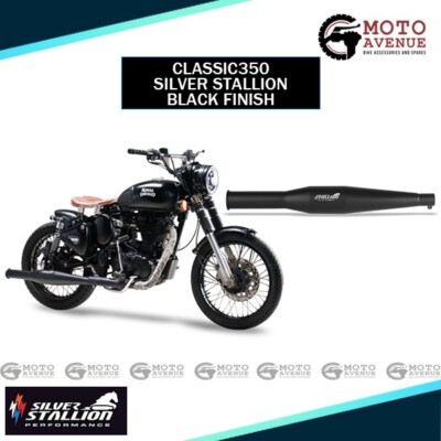 Silver Stallion Auspuff passend für Royal Enfield CLASSIC / THUNDERBIRD 350, ...