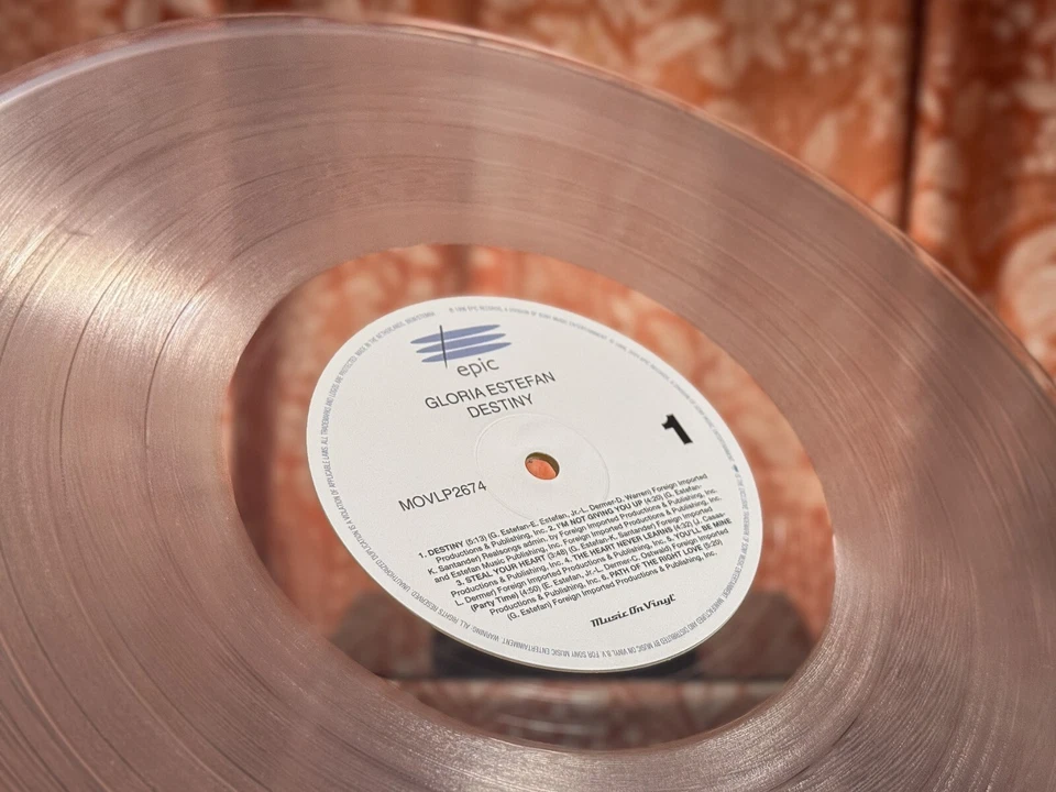 NUMBERED Gloria Estefan Destiny CLEAR vinyl sealed cuts both ways loose tierra - Image 3 of 4