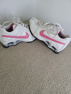 Rare Nike Shox Conundrum Womens 7 White Pink Sneakers Shoes (407989 162) S209