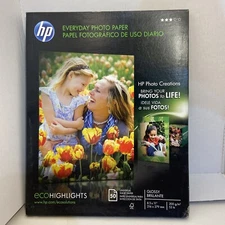 HP Everyday Photo Paper GLOSSY 8 1/2" x 11" 50 Sheets Photo Paper NEW