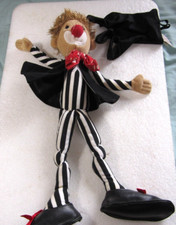 FOLKMANIS Kid Glove Circus Clown Plush Puppet Glove Marionette Doll 16"