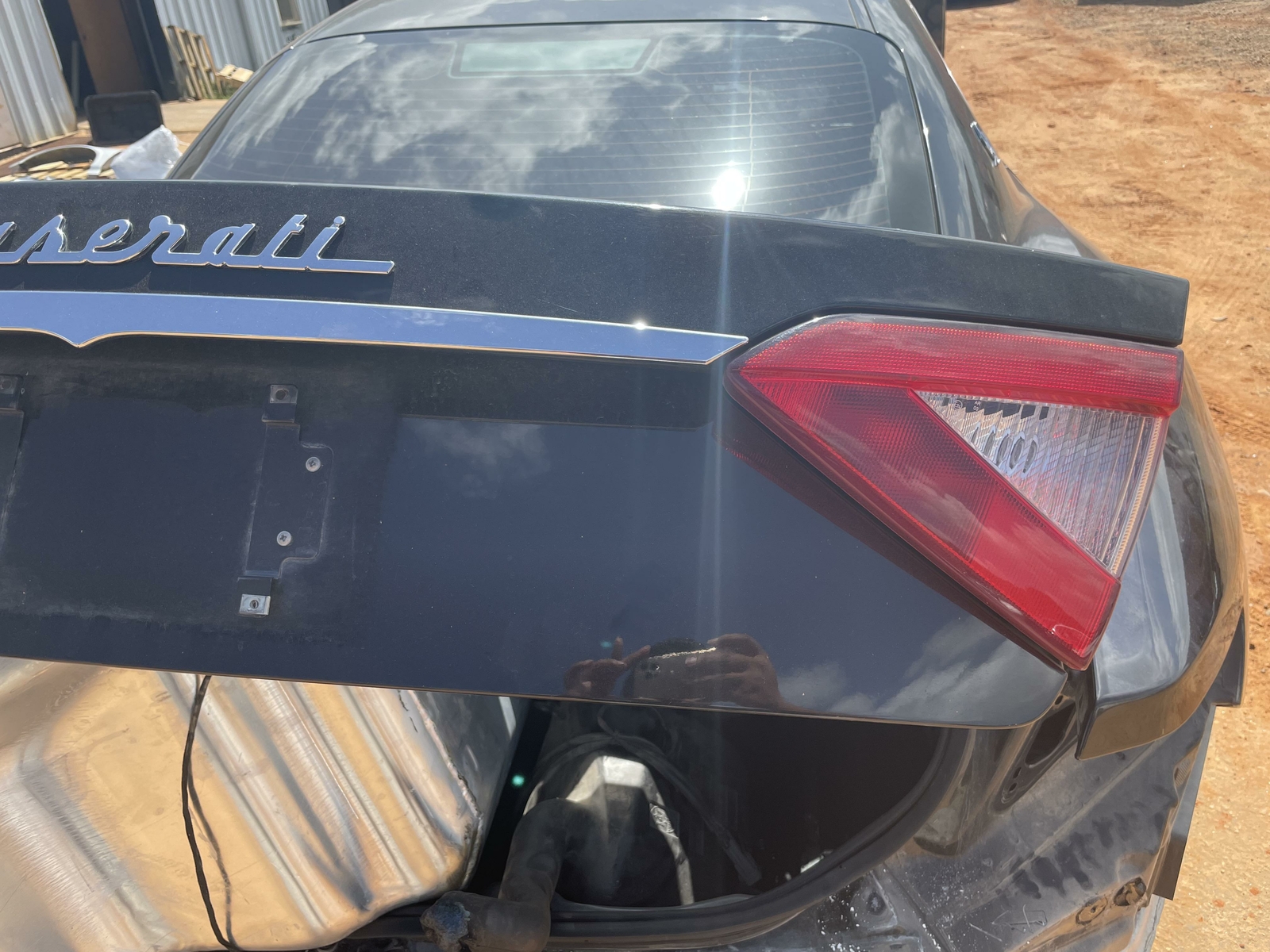 2008 MASERATI GRANTRUISMO TRUNK LID HATCH OEM BLACK WITH TAIL LIGHTS