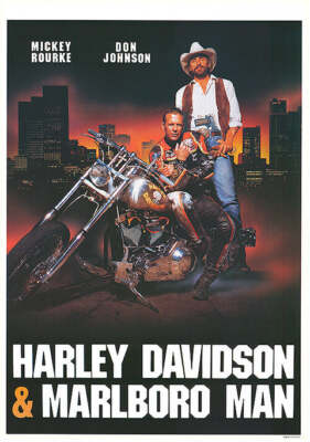 Mickey Rourke Harley Davidson and the Marlboro Man Movie Poster Print 17 x 12