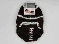 Football -Crocheted Hat  Diaper Cover Set - Infant Size: 0 - 9 Months