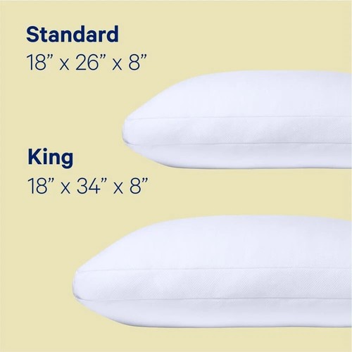 Casper Sleep Essential Cooling Pillow, King, White - Picture 4 of 4