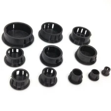 6mm~50mm Black/White Round Plastic Blanking End Caps Tube Pipe Inserts Plug Bung