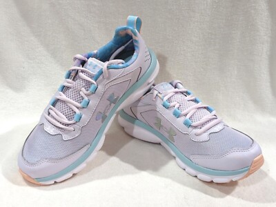 Under Armour UA GGS Assert 9 SKY Violet/Multi Girl's Sneakers - Size 6Y NWB